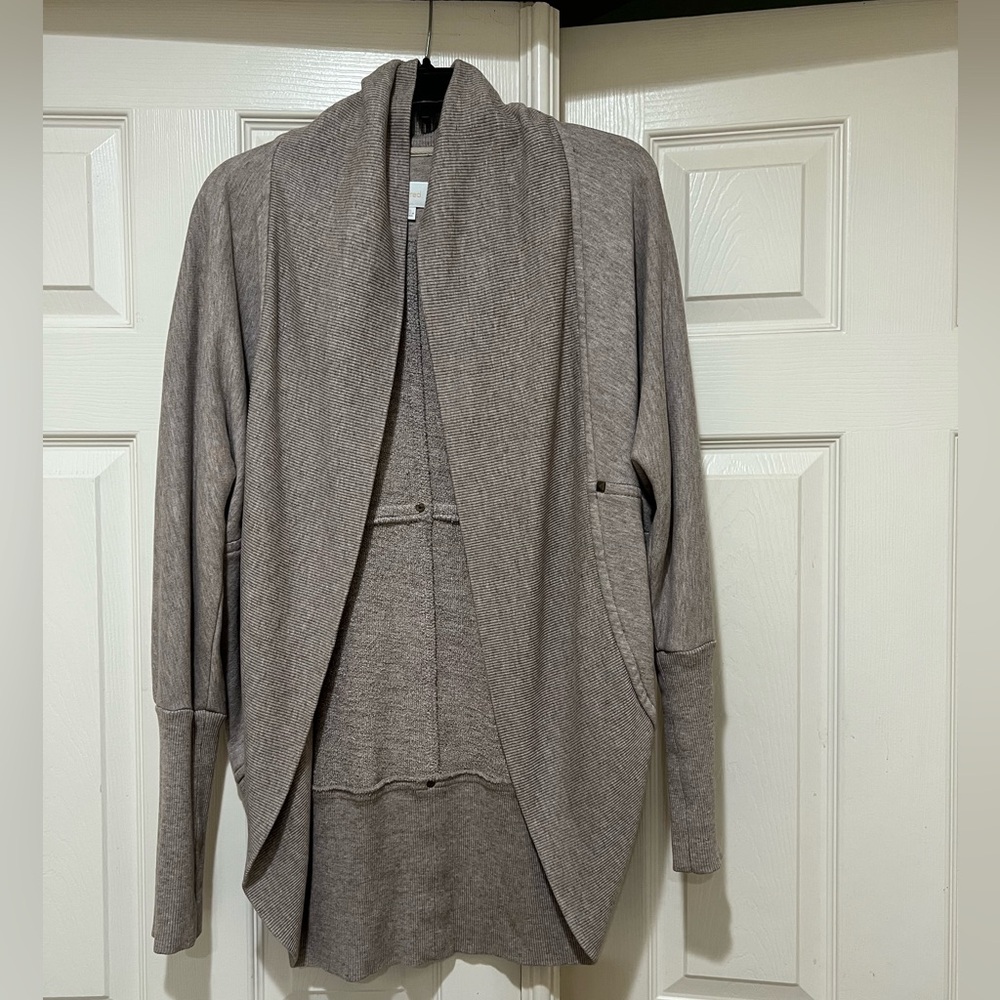 ARITZIA Wilfred Diderot Sweater Open-Front Cocoon Tan Beige‎ Cardigan Sweater XS